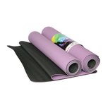 Yogamat Yogastyles TPE Powergrip zwart-paars Yogamat Yogastyles TPE Powergrip zwart-paars