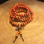 Mala 108 kralen hout oranje 7 mm Mala 108 kralen hout oranje 7 mm