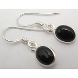 Oorbellen Onyx edelsteen ovaal zilver Oorbellen Onyx edelsteen ovaal zilver