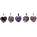 Amethist hart hanger edelsteen Amethist hart hanger edelsteen