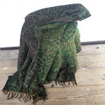 Yogastyles meditatie omslagdoek bewerkt groen/bruin Yogastyles meditatie omslagdoek bewerkt groen/bruin