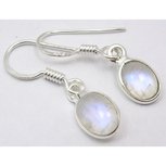 Maansteen oorbellen edelsteen zilver ovaal Maansteen oorbellen edelsteen zilver ovaal