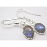 Labradoriet oorbellen edelsteen ovaal zilver Labradoriet oorbellen edelsteen ovaal zilver