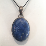 Hanger Lapis Lazulli edelsteen ovaal zilver Hanger Lapis Lazulli edelsteen ovaal zilver