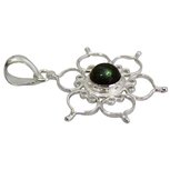Labradoriet hanger lotus zilver Labradoriet hanger lotus zilver