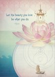 Amber Lotus Rumi let the beauty wenskaart Amber Lotus Rumi let the beauty wenskaart