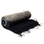 Meditatie omslagdoek zwart grijs gestreept Meditatie omslagdoek zwart grijs gestreept