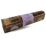 Wierookbrander kistje mandala symbolen hout Wierookbrander kistje mandala symbolen hout
