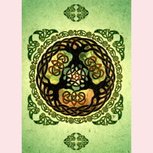 Amber Lotus Celtic yule tree wenskaart Amber Lotus Celtic yule tree wenskaart