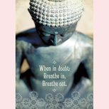 Amber Lotus Boeddha breathe wenskaart Amber Lotus Boeddha breathe wenskaart