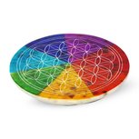 Flower of Life chakra kleur wierookbrander zeepsteen 10cm Flower of Life chakra kleur wierookbrander zeepsteen 10cm
