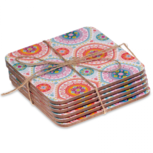 Mandala onderzetters kleurrijk set van 6 Mandala onderzetters kleurrijk set van 6