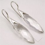 Bergkristal edelsteen oorbellen zilver Bergkristal edelsteen oorbellen zilver