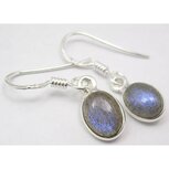 Labradoriet oorbellen edelsteen ovaal zilver Labradoriet oorbellen edelsteen ovaal zilver