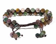 Armband Agaat edelsteen dubbele rij Armband Agaat edelsteen dubbele rij