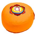 Meditatiekussen 2e chakra geborduurd oranje Meditatiekussen 2e chakra geborduurd oranje