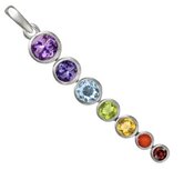 Chakra hanger zilver lang Chakra hanger zilver lang