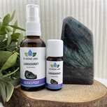 Labradoriet auraspray de groene linde Labradoriet auraspray de groene linde