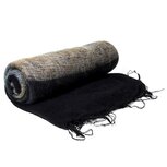 Meditatie omslagdoek zwart grijs gestreept Meditatie omslagdoek zwart grijs gestreept
