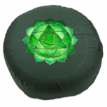 Meditatiekussen 4e Chakra rood Anahata geborduurd Meditatiekussen 4e Chakra rood Anahata geborduurd