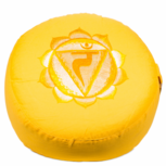 Meditatiekussen 3e Chakra geel Manipura geborduurd Meditatiekussen 3e Chakra geel Manipura geborduurd