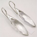 Bergkristal edelsteen oorbellen zilver Bergkristal edelsteen oorbellen zilver