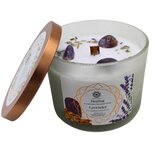 Edelsteenkaars healing lavendel amethist Edelsteenkaars healing lavendel amethist