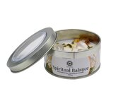 Edelsteen geurkaars spiritual balance jasmijn bergkristal Edelsteen geurkaars spiritual balance jasmijn bergkristal