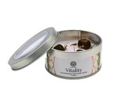 Edelsteen geurkaars vitality gember tijgeroog Edelsteen geurkaars vitality gember tijgeroog