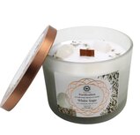 Edelsteenkaars purification white sage seleniet Edelsteenkaars purification white sage seleniet