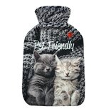 warmwaterkruik - kruik met hoes - katten- spreuk - 2 liter warmwaterkruik - kruik met hoes - katten- spreuk - 2 liter