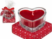 Kaars rood hartvorm with love Kaars rood hartvorm with love