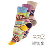 Hygge warme wintersokken van wol pastel