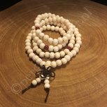 Mala 108 kralen hout wit 7 mm Mala 108 kralen hout wit 7 mm
