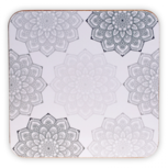 Mandala onderzetters grijs set van 6 Mandala onderzetters grijs set van 6