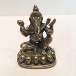 Ganesha zittend brons 5cm Ganesha zittend brons 5cm